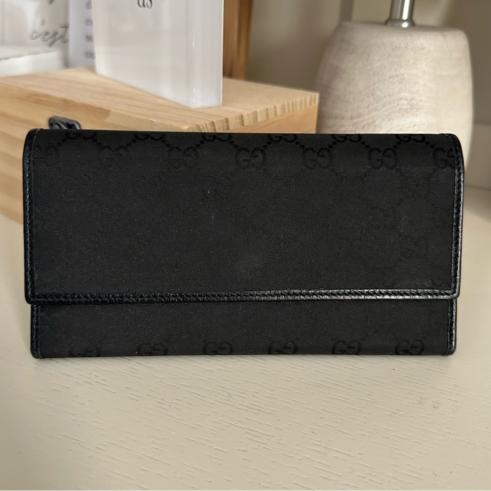 Gucci Techno Canvas Continental Wallet